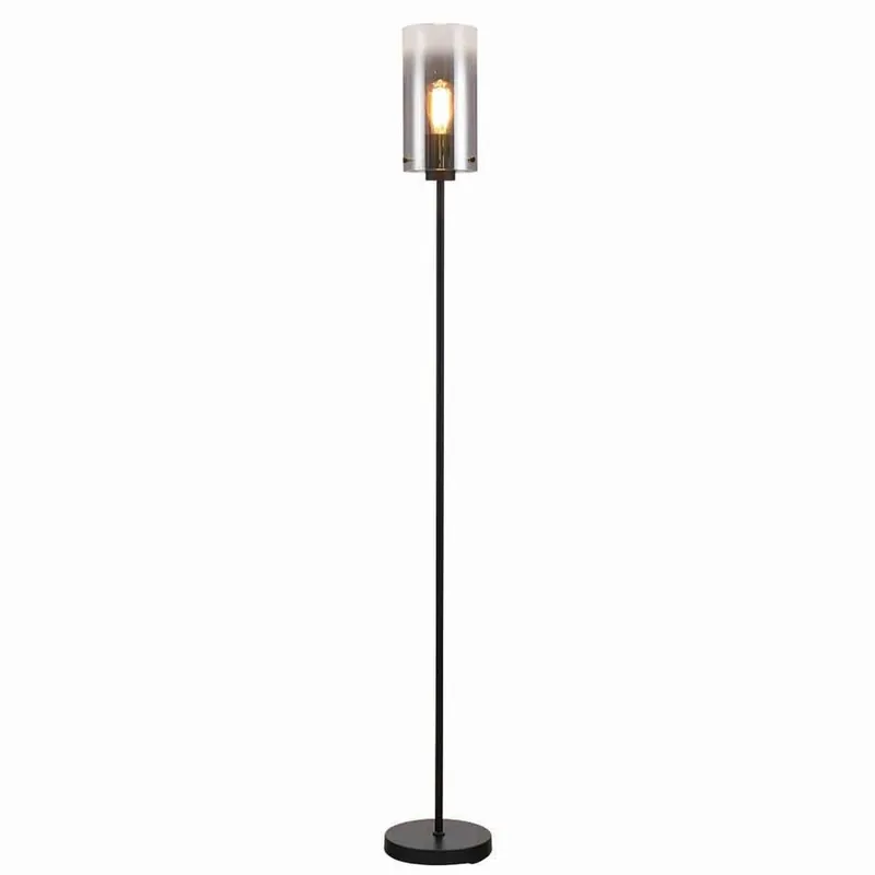 Freelight Vloerlamp Ventotto H 165 cm Ø 15 cm rook glas zwart Bestel Nu