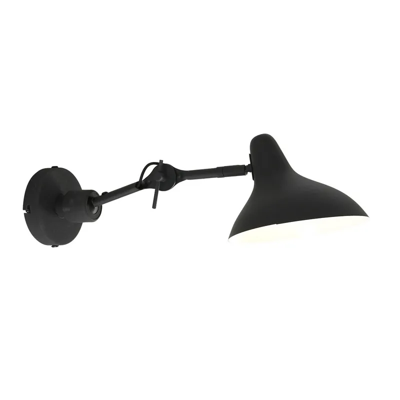 Express Levering Anne Light & home Wandlamp anne kasket 2693zw zwart