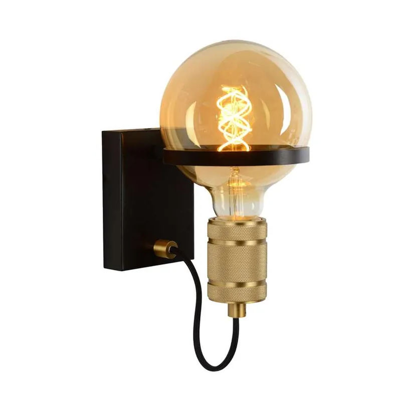 Lucide wandlamp Ottelien - zwart - Ø17,5x21,8 cm Lage Prijs