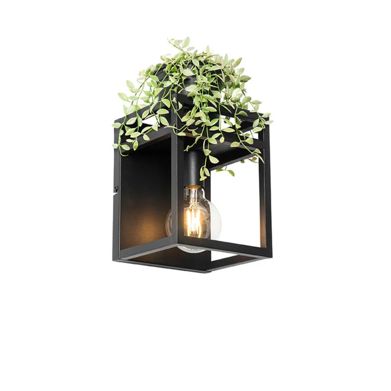 Weekendaanbieding Qazqa wandlamp cage rack zwart e27