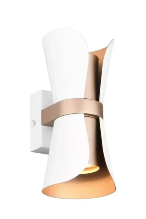 Actieprijs Trio Leuchten Wandlamp Coat H 21 cm wit goud