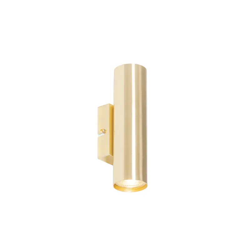 Qazqa up‑ en downlight lamp jeana goudkleurig gu10 Flitsaanbieding