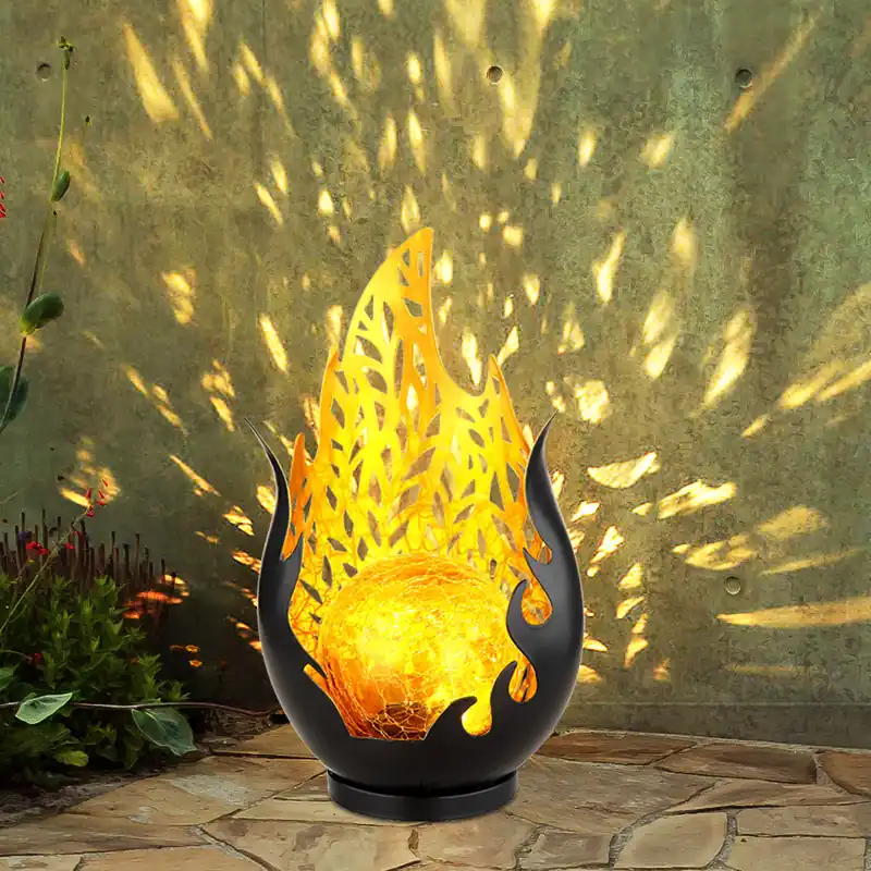 LED solarlamp, weerbestendig, zwart, goud, oplaadbare batterij, H 26,5cm Meest Verkocht