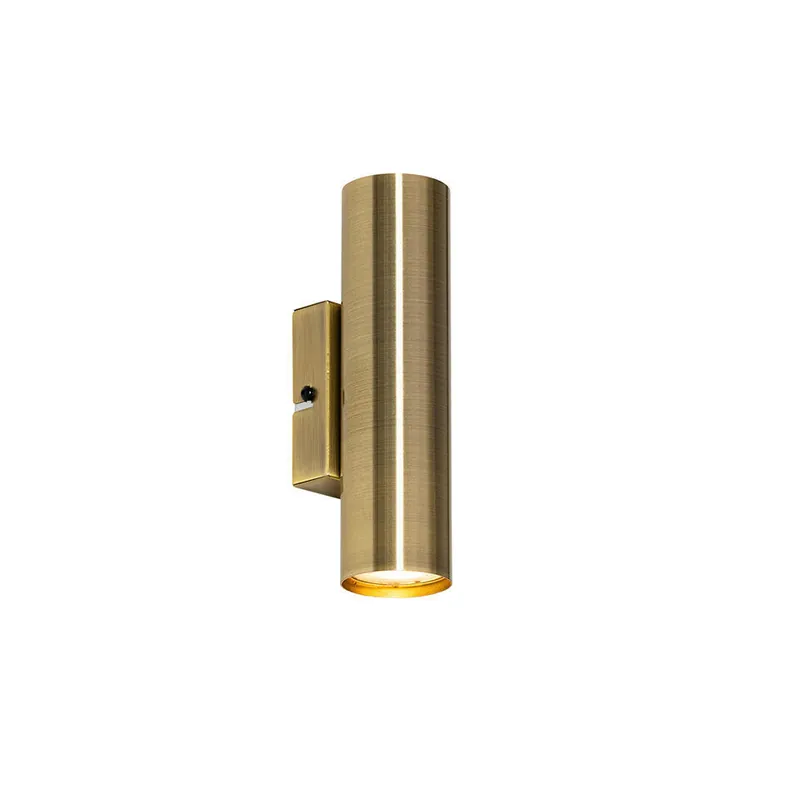 Weekendaanbieding Qazqa up‑ en downlight lamp jeana bronskleurig gu10