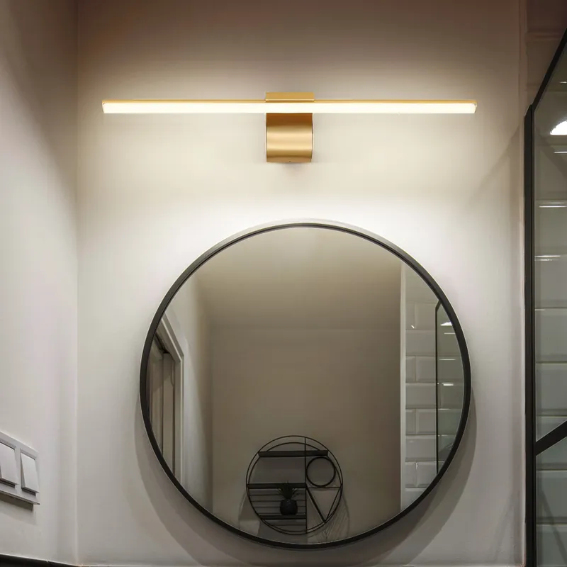 LED wandlamp, badkamerlamp, IP44, messing, L 61 cm Hete Deal