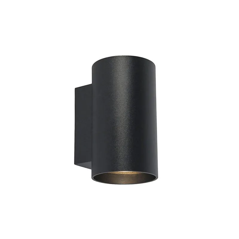 Qazqa up‑ en downlight lamp sandy zwart gu10 Alleen Vandaag
