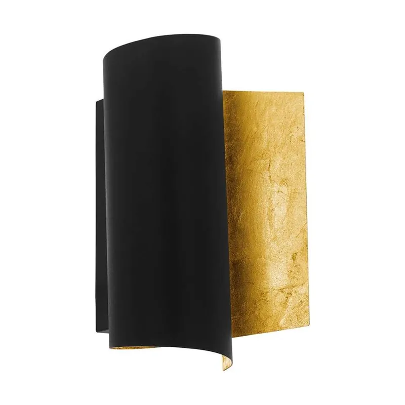 Superprijs EGLO wandlamp Falicetto - zwart/goudkleurig