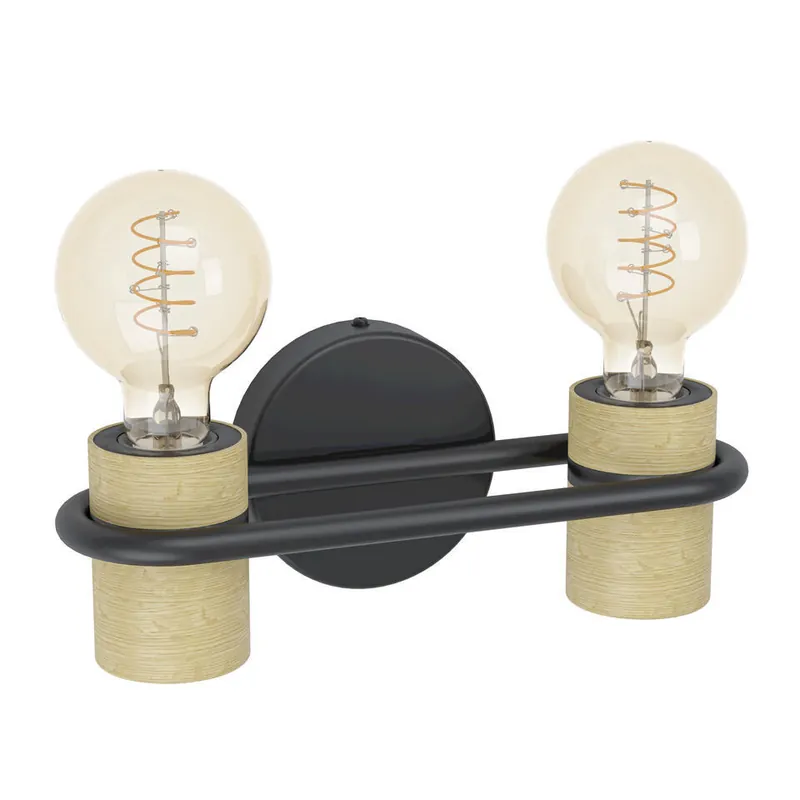 Korting EGLO Chieveley Wandlamp - E27 - 28.5 cm - Zwart
