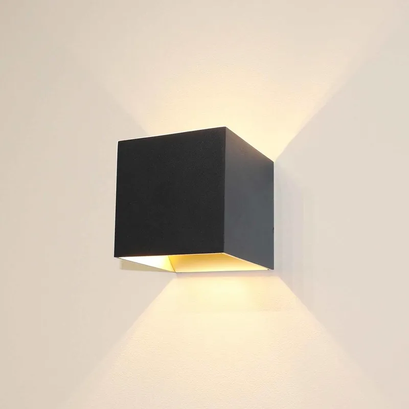 Artdelight Wandlamp Gymm 10x10 cm excl. G9 zwart goud Weekendaanbieding