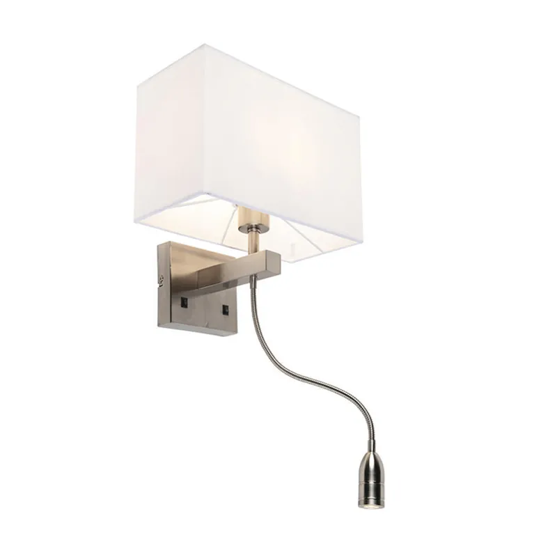 Qazqa wandlamp bergamo wit e27 Actieprijs