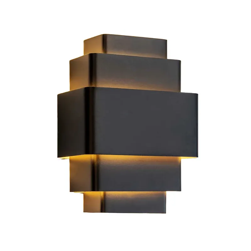 Voordeelprijs Artdelight Wandlamp Layers B 20 cm zwart goud