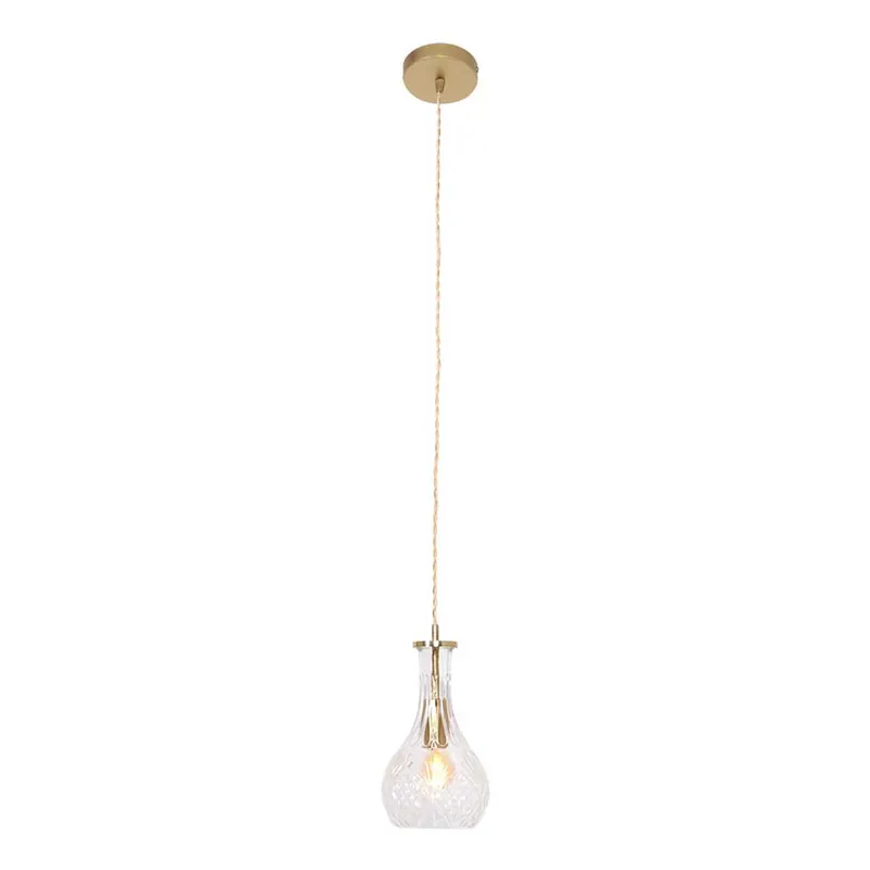 Alleen Vandaag Hanglamp, metaal, messing, glas, H 150 cm