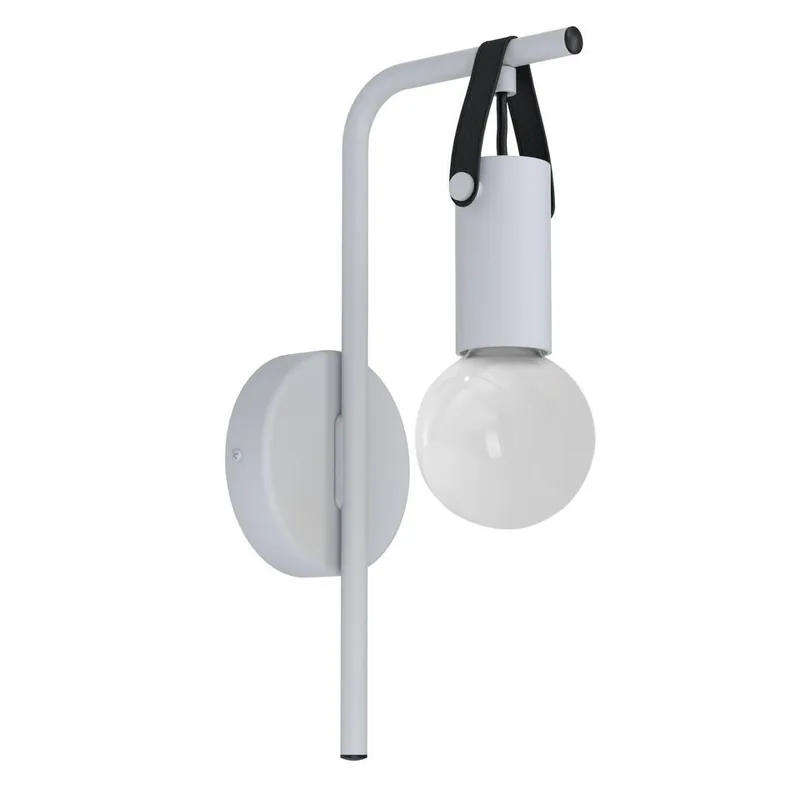 Beperkt Aanbod EGLO Apricale Wandlamp - E27 - Leer - Zwart/Bruin