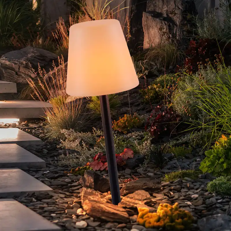Premium LED tafellamp insteekbaar, dimbaar, zwart wit, H 76 cm