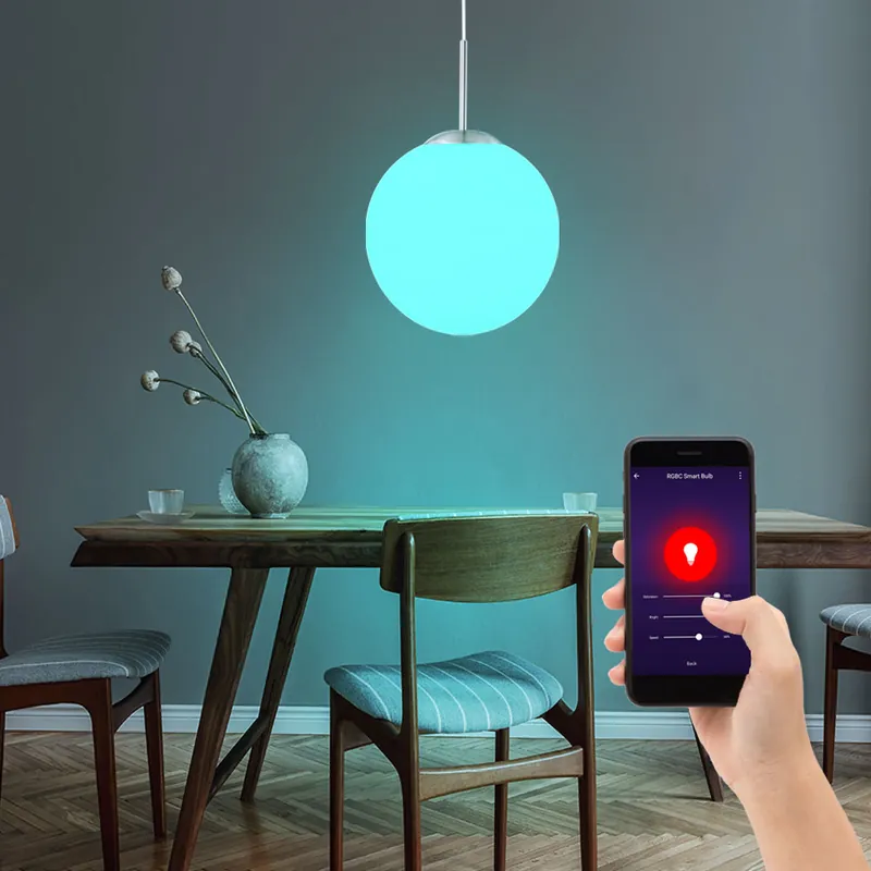RGB LED-bollamp van opaalglas, gesatineerd, 30 cm Veilige Betaling