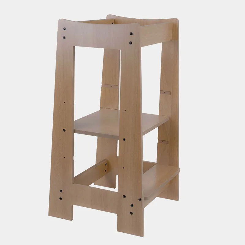 Leertoren, hout, anti-tipper, keukenhulp, kruk, verstelbaar, h 80 cm Bestseller