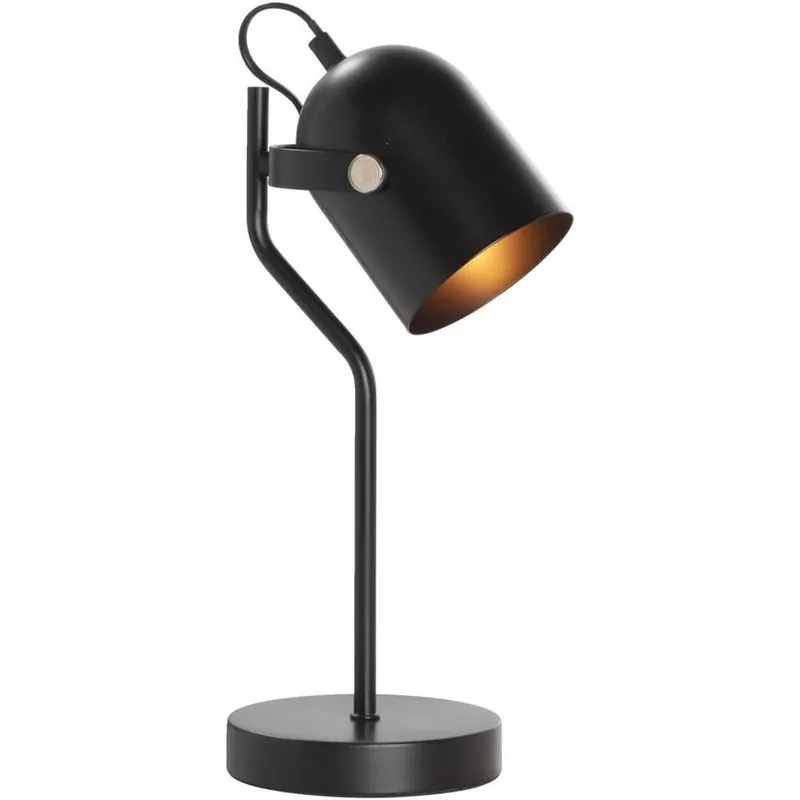 Bureaulamp Senn - zwart metaal - 39xØ17,5 cm Exclusieve Aanbieding