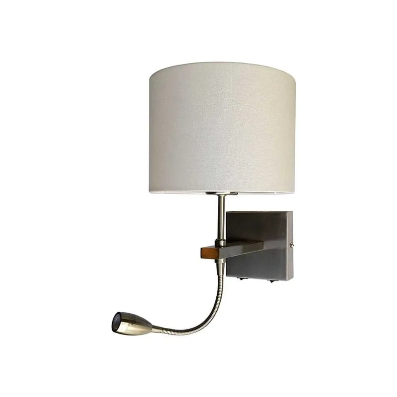 Artdelight Wandlamp Quad incl. kap Ø 20 cm mat chroom Snelle Levering