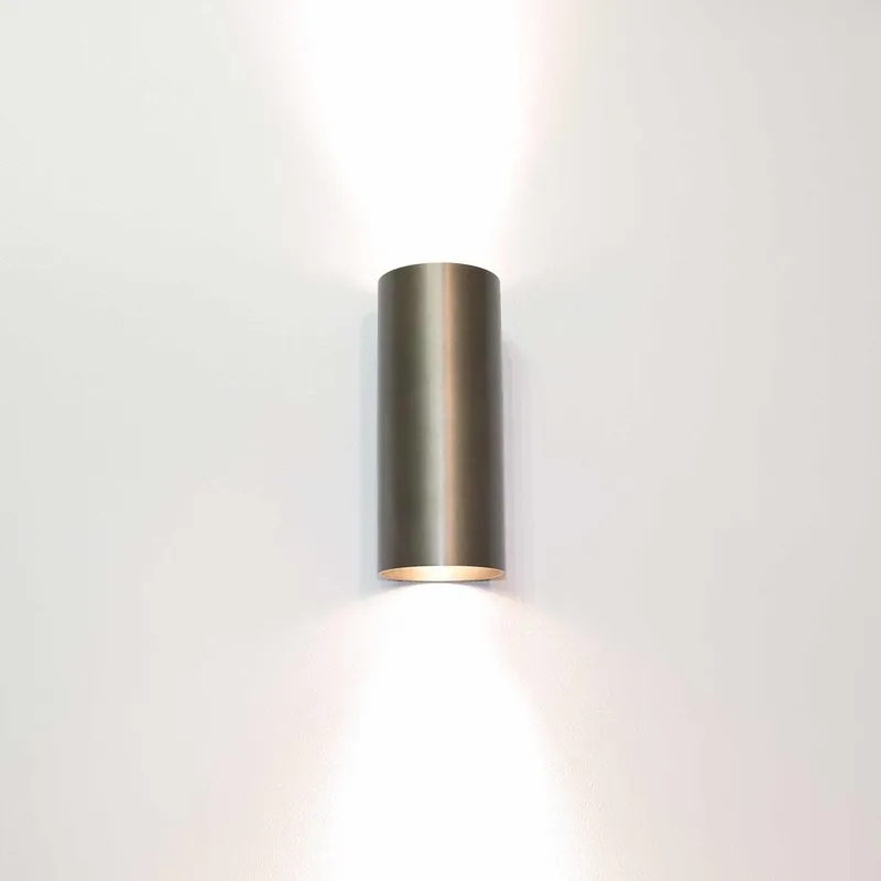 Artdelight Wandlamp Roulo 2 lichts H 15,4 Ø 6,5 cm metallic brons Weekendaanbieding
