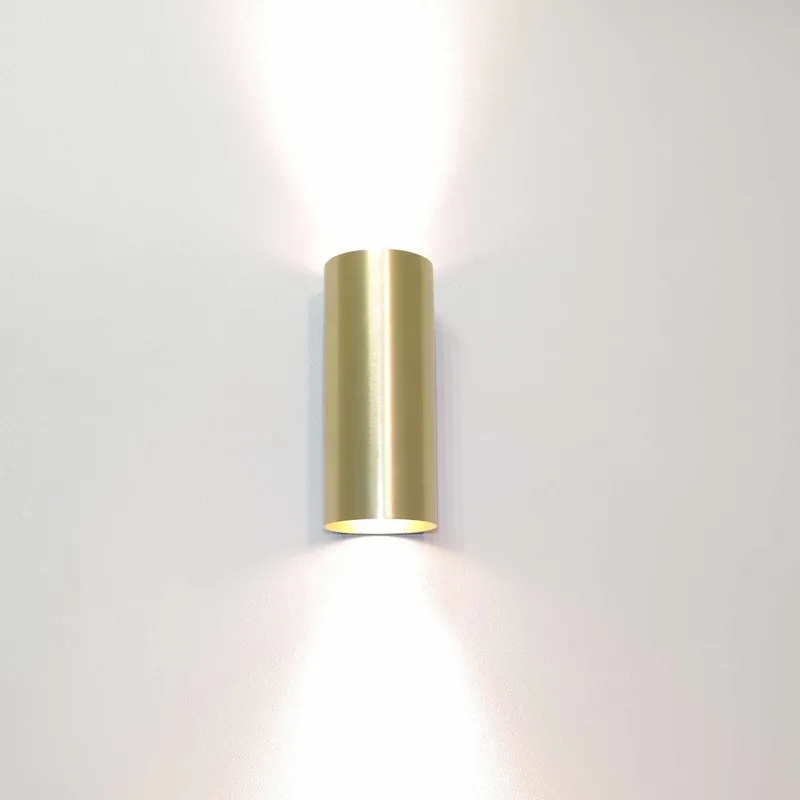 Beperkte Voorraad Artdelight Wandlamp Roulo 2 lichts H 15,4 Ø 6,5 cm mat goud