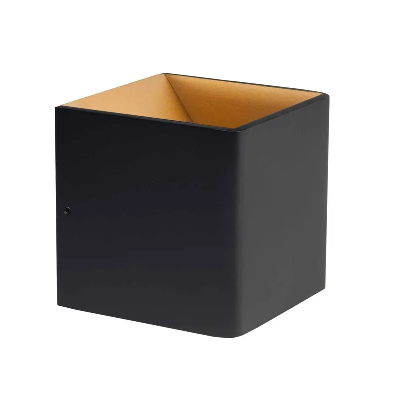 Highlight Wandlamp Stretto 6 Watt 10x10 cm zwart goud Laatste Kans