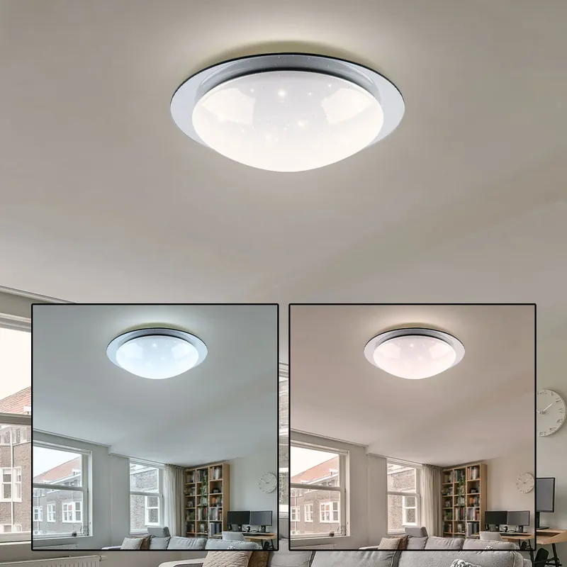 Bestseller B-WARE LED plafondlamp, stereffect, IP44, CCT, wit, D 38 cm