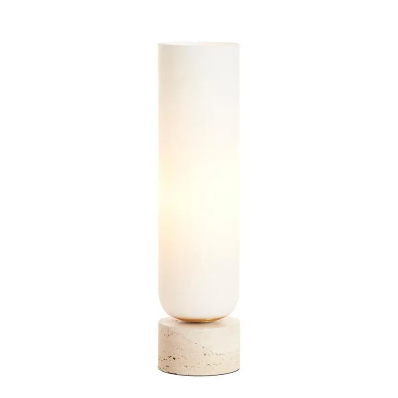 Light & Living - Rylano tafellamp ø12x47 cm glas melk - zand+antiek Goedkoop