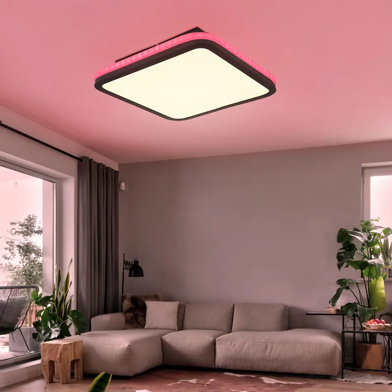 Speciale Aanbieding LED plafondlamp, dimbaar, kleuren kunnen worden vastgezet, 35,5x35,5 cm