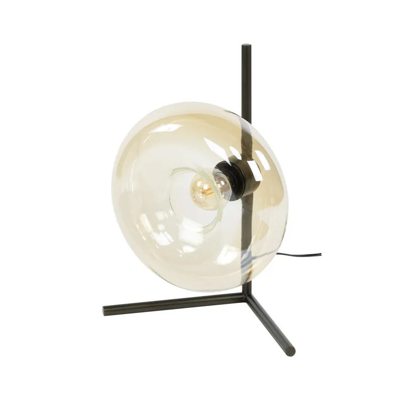 Premium Hoyz Collection - Tafellamp Soll 1-lichts - Amber Glas