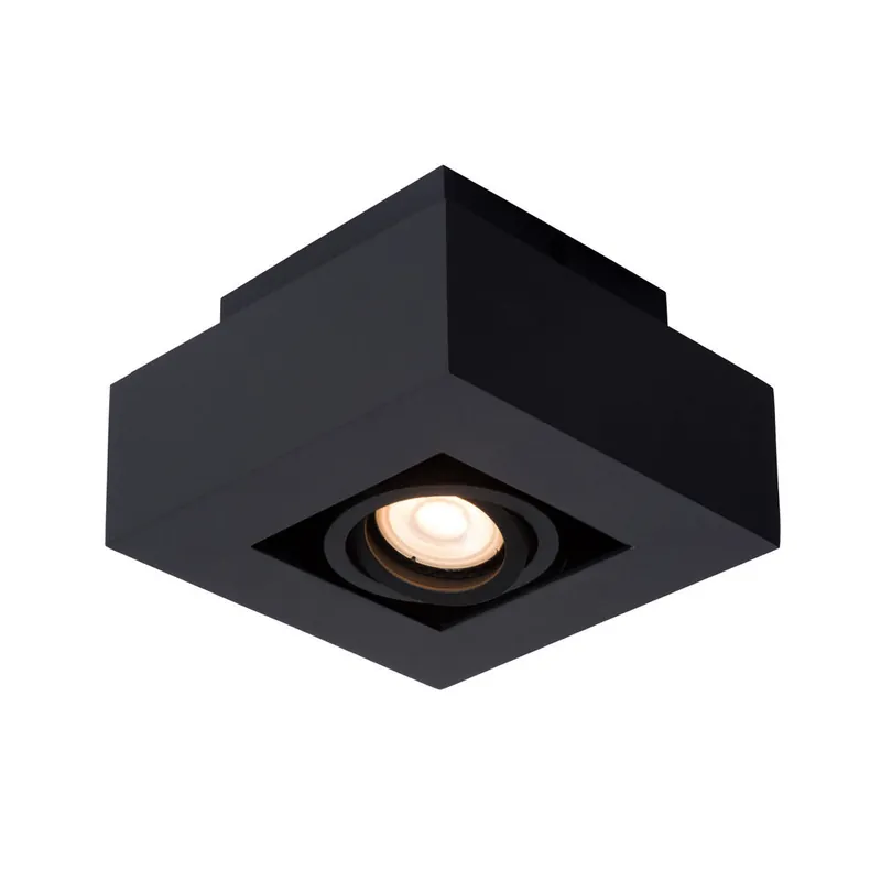 Lucide XIRAX - Plafondspot - LED Dim to warm - GU10 - 1x5W 2200K/3000K - Zwart Lage Kosten
