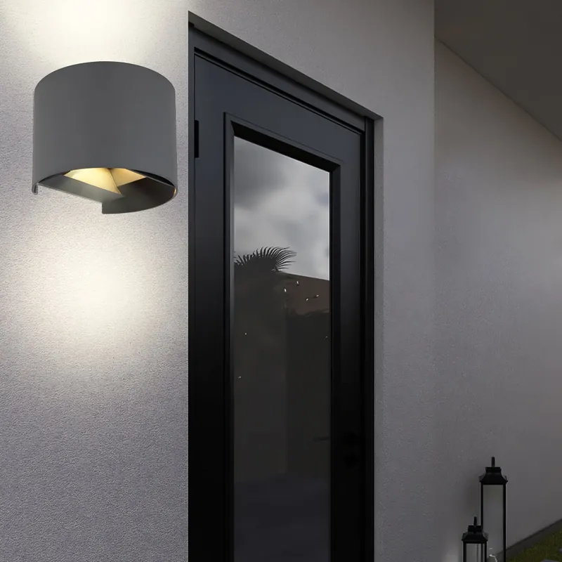 LED buitenlamp, wandlamp, aluminium, antraciet, IP54, UP & DOWN Beperkt Aanbod