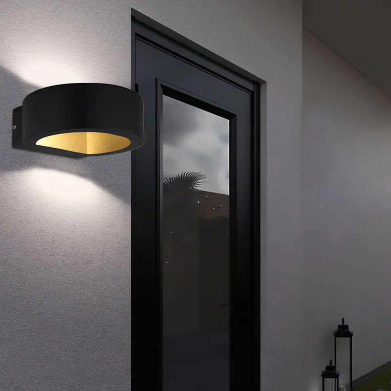 LED wandlamp, buitenverlichting, aluminium, mat zwart, UP & DOWN, IP54 Gecertificeerd