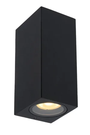 Aanbieding Lucide ZARO - Wandspot / Wandlamp Binnen/Buiten - 2xGU10 - IP65 - Zwart