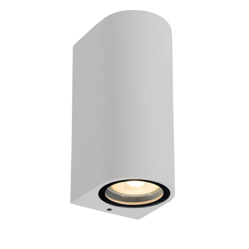 Lucide ZARO - Wandspot / Wandlamp Binnen/Buiten - 2xGU10 - IP44 - Wit Goedkoop