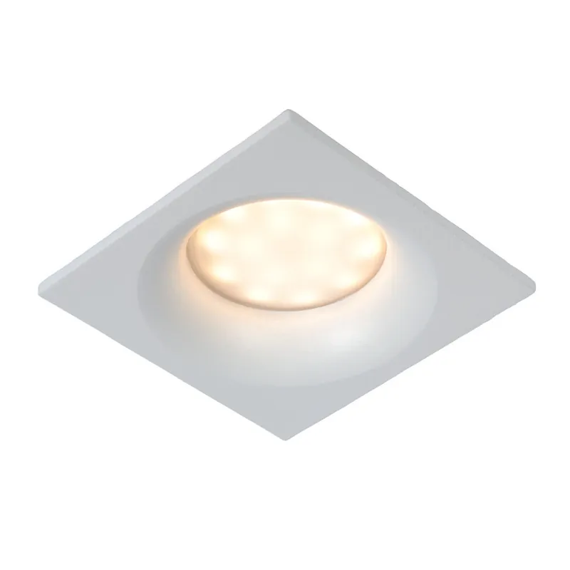 Lucide ZIVA - Inbouwspot Badkamer - 1xGU10 - IP44 - Wit Bestseller