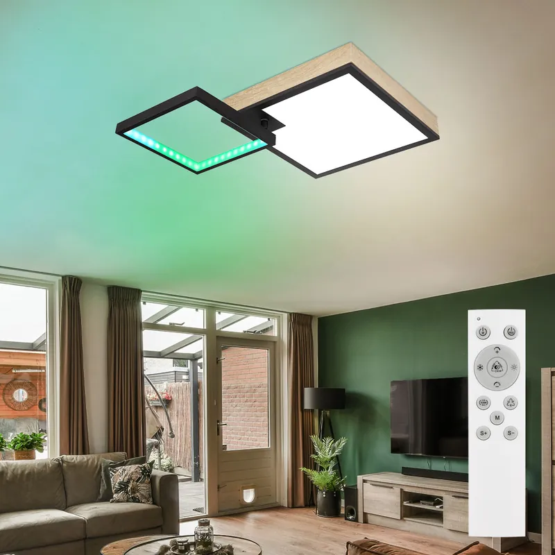 Bestseller LED plafondlamp, dimbaar, afstandsbediening, RGB-kleurwisselaar