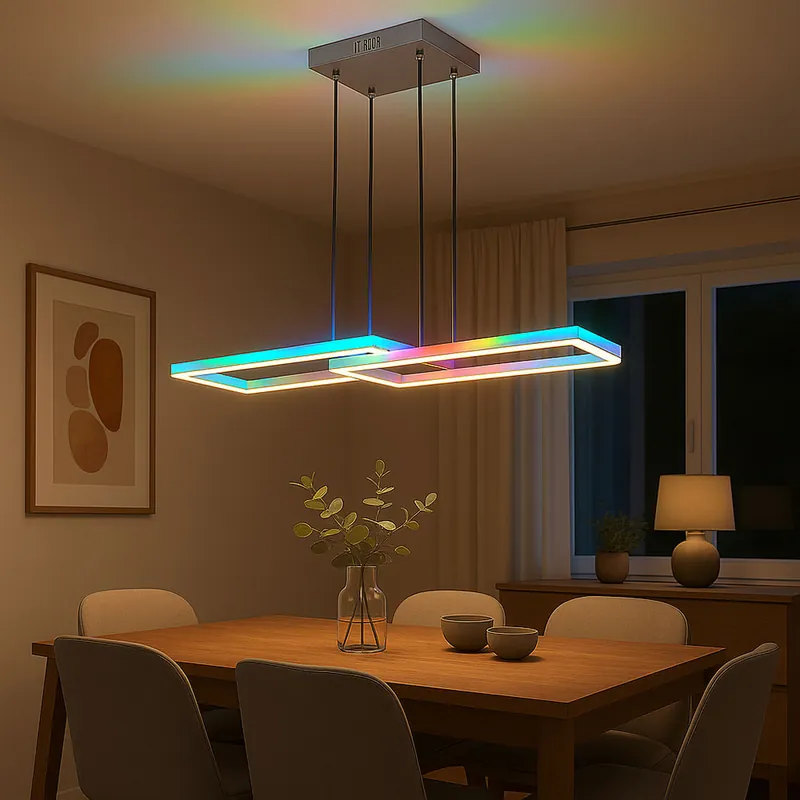 LED-hanglamp, afstandsbediening, RGB-kleurverandering, L 119,5 cm Koop Vandaag
