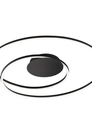 Actieprijs LED plafondlamp, metaal, zwart, afstandsbediening, dimbaar