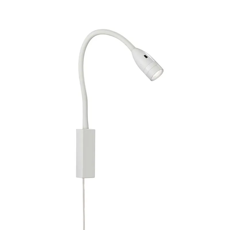 LED wandlamp, Flexo spot, metaal, wit, dimbaar, H 61 cm Laatste Kans