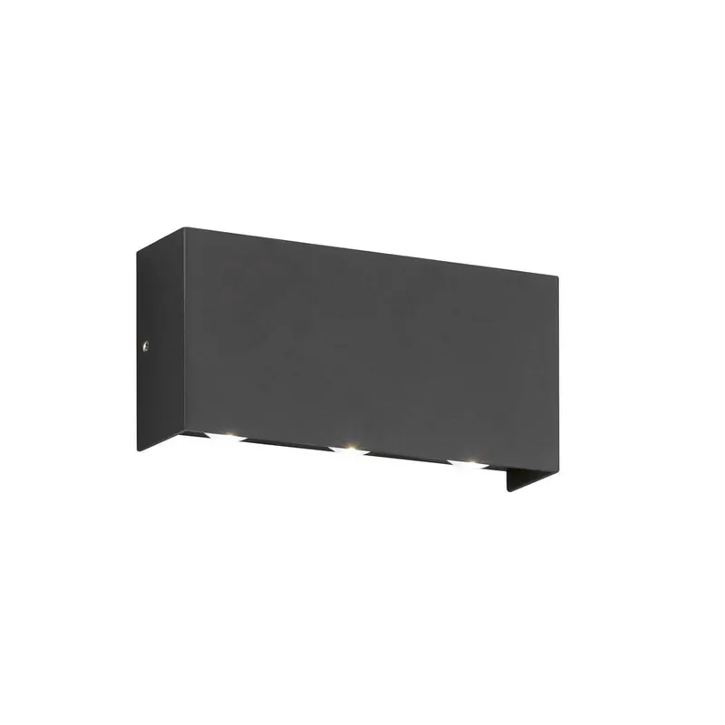 Veilige Betaling LED wandlamp, buitenlamp, metaal, zwart, IP54