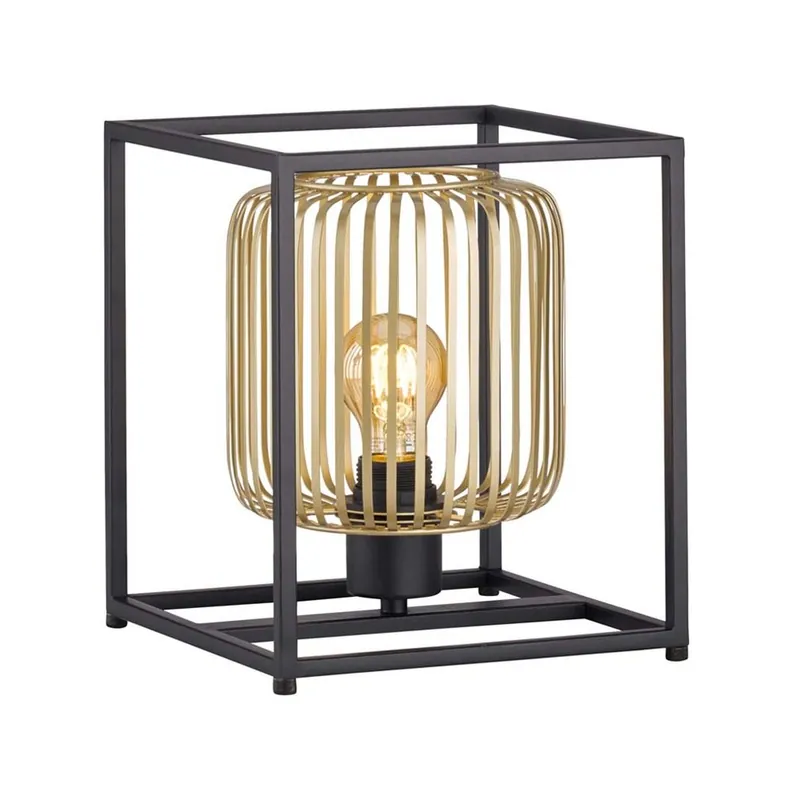 Direct Beschikbaar Tafellamp, metaal, zwart goud, H 26,5 cm