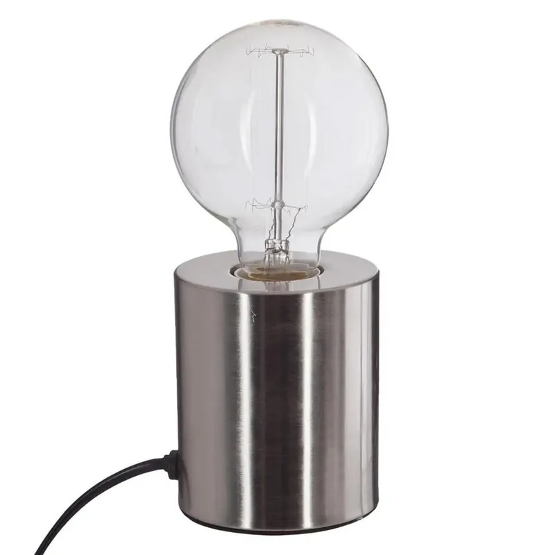 Atmosphera Tafellamp Saba - metaal - zilver - H10 cm - Leeslampje Rechtstreeks Van De Fabrikant