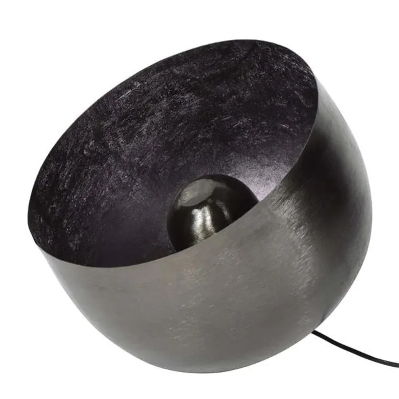 Betaalbaar Industriële tafellamp zwart nickel Basel 36 cm - Nikkel - Zwart