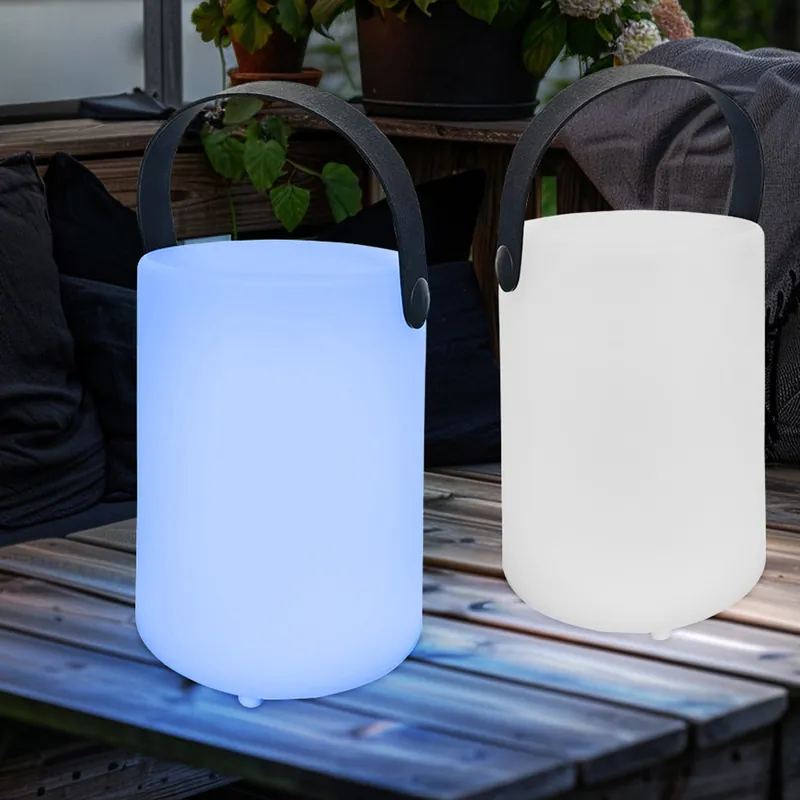RGB LED tafellamp, buitenlamp, afstandsbediening, IP44, set van 2 Koopje