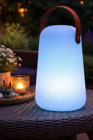 Koop Vandaag RGB LED tafellamp voor buiten, oplaadbare batterij, afstandsbediening, H 21 cm