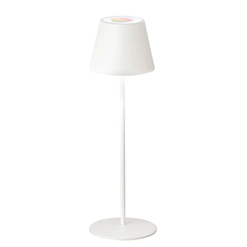 Bestel Nu LED tafellamp, buitenlamp, wit, oplaadbare batterij, dimbaar, IP44