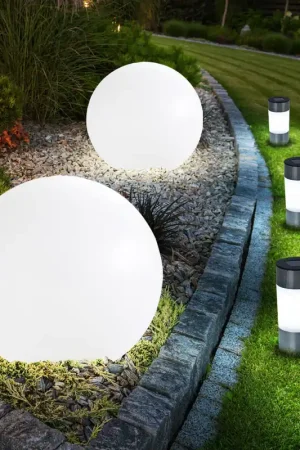5x solarlamp, wereldbol, grondspies, oplaadbare batterij, IP44 Koop Online