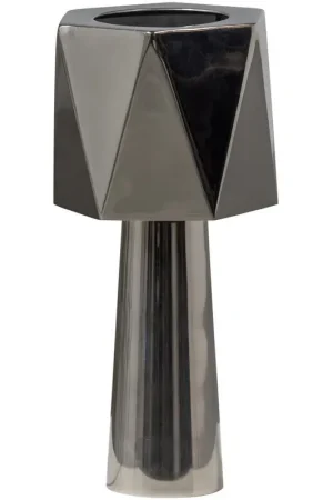 Laatste Versie WOOOD Rea Tafellamp - Metaal - Chrome - 38x16x16