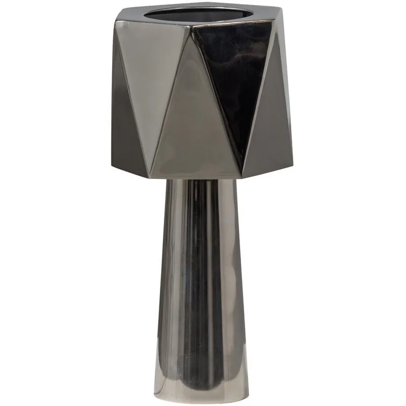 Laatste Versie WOOOD Rea Tafellamp - Metaal - Chrome - 38x16x16