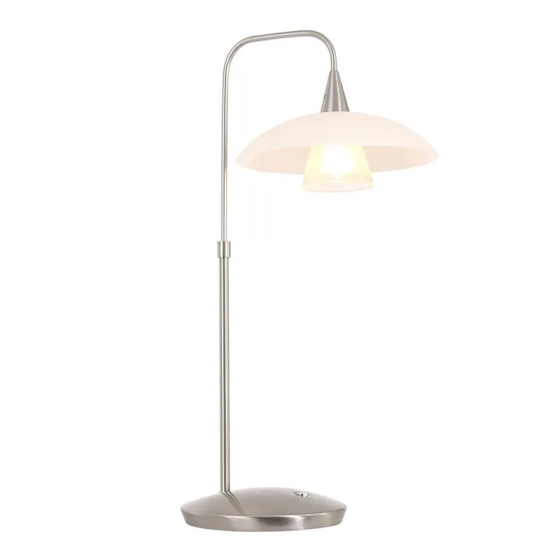 Rechtstreeks Van De Fabrikant Steinhauer Tafellamp tallerken - mat chroom - 18x45 cm